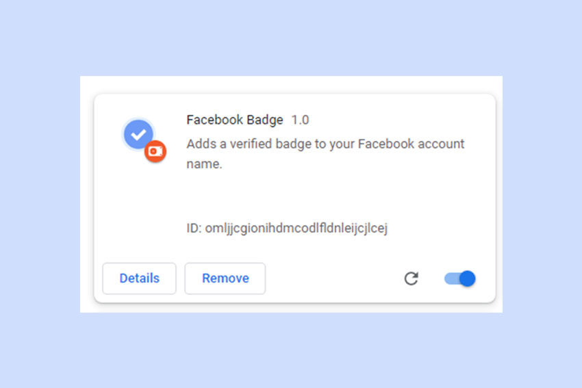Facebook Verified Badge Chrome Extension